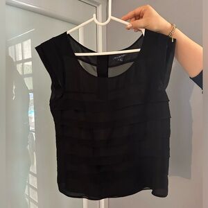 Black Ruffles Blouse